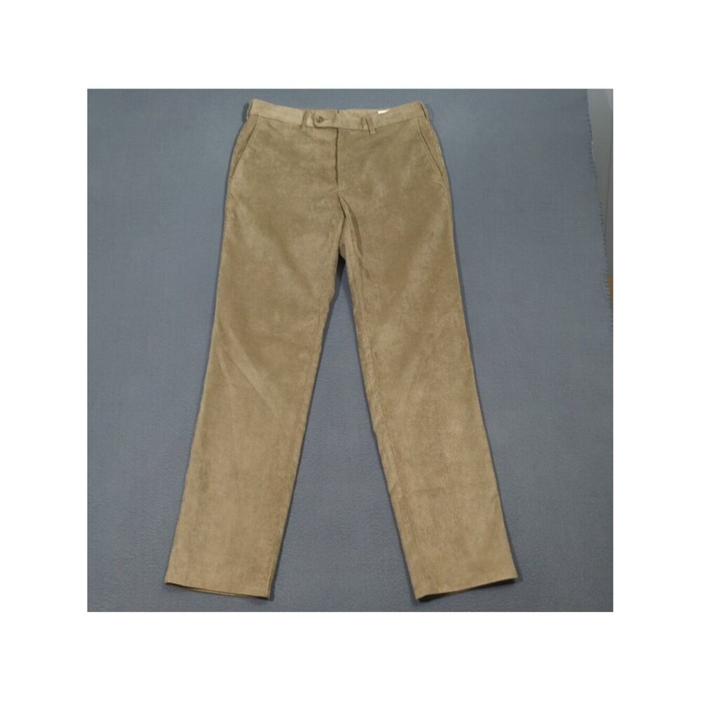 Peter Millar Nanoluxe Corduroy Pants Men's 32 Brown Preppy Golf Casual